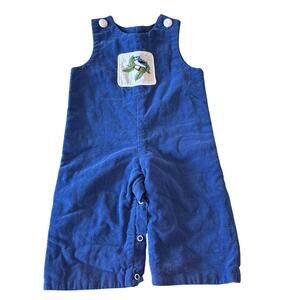 Secret Wishes Blue Gingham Smocked Alligator Longall - 12M